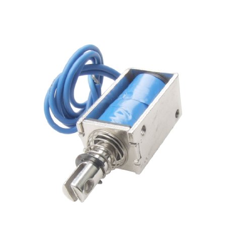 sourcingmap® Elektrischer Gleichstrom-Hubmagnet, 12 V, Schubmagnet, offenes Gehäuse, 5 N, 10 mm